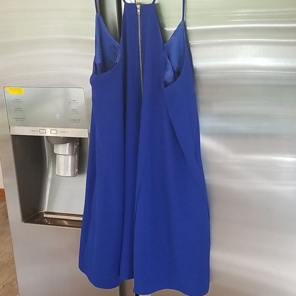 💕HOLLY SHARP💕 Halter Spaghetti Strap Swing Dress Royal Blue M Medium NWT - Picture 4 of 11